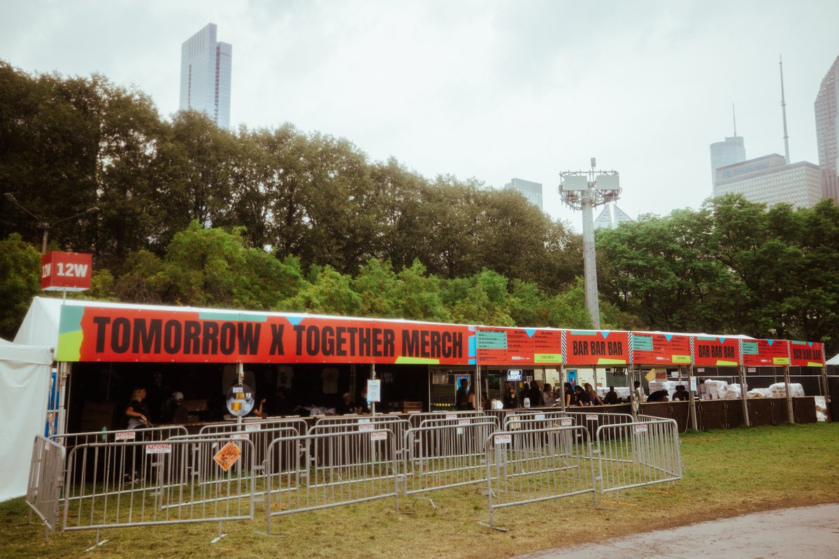 lollapalooza's tweet photo. Want some @TXT_members merch? 👀 Swing by between Tito's and Bud Light stage! #Lolla https://t.co/EmBDGo449j
