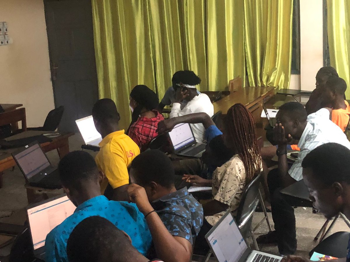 CompssaKtu's tweet photo. Practical Skills in Computer Networking prepares you for the job market. These are pictures of @CompssaKtu students undergoing a practical session in network simulation in CPT (Cisco Packet Tracer). #compssaktu #computers #networking #Computernetworks https://t.co/ZGjzDMC8NZ