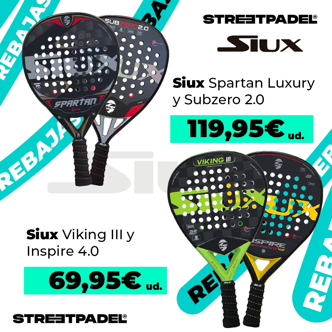 StreetPadel_es's tweet photo. ¿Listo para alcanzar niveles épicos de smash? 🚀 ¡Nuestras palas están tan rebajadas que los contrincantes las envidiarán como nunca antes! 😎💪

#streetpadel #padel #siuxpadel #rebajas #palasdepadel https://t.co/YFc5SRaNve