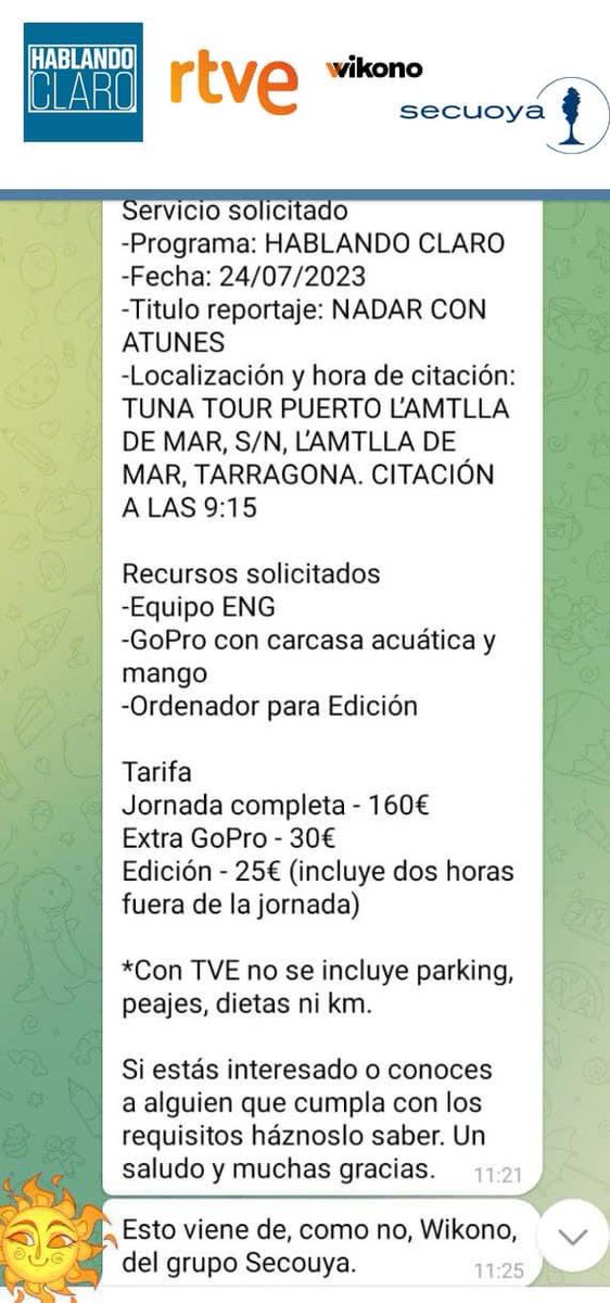 Si las televisiones públicas no nos cuidan y protegen ¿quienes lo van a hacer? <a href="/rtve/">RTVE</a> debe cuidar y vigilar que estas cosas no ocurran. No debe limpiarse las manos de “Es una empresa licitadora y ellos ponen sus condiciones”   Los trabajadores no somos esclavos,somos profesionales