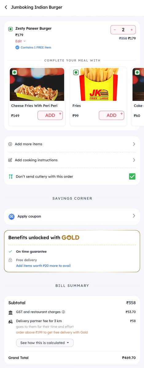 apuu1995's tweet photo. @zomato there is some serious issue with your totalling the final amount. Please check your Software for bugs! https://t.co/wFurAtpKxe