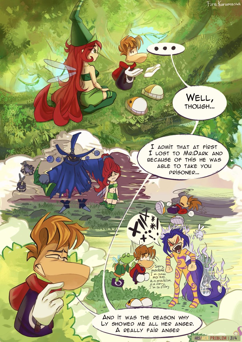 FKurumasu's tweet photo. Uwu Next 4(?) pages will be later!
#Rayman #raymancomic #Ubisoft https://t.co/EC8TMfJlMX