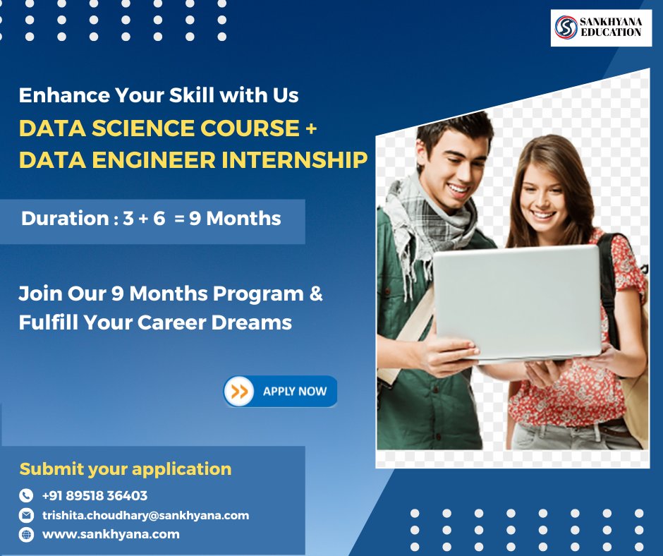 sankhayana's tweet image. 🚀Unleash Your Data Potential!
Join our #DataScience & #DataEngineer Program for an exhilarating journey into the world of data.
Enroll now and be part of the data revolution.
Register Here : forms.gle/i4GLk9tEHMtzjS…
#datascienceprogram #dataengineerprogram #TechRevolution