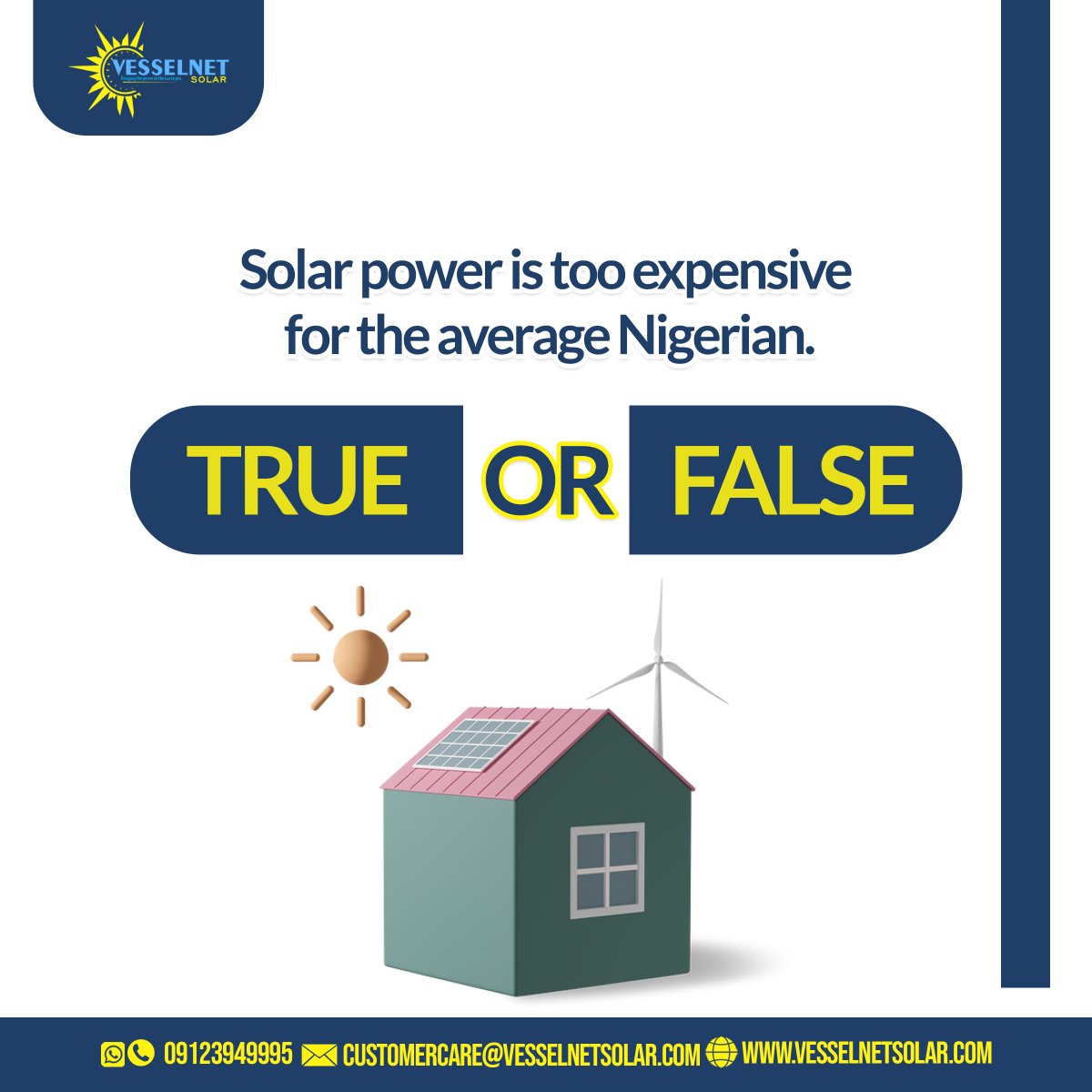 True or False!
.
.
Drop your #answer in your comment section.

#saturday 
#vesselnetsolar