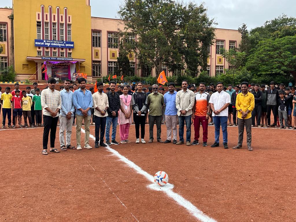 yagywalkya's tweet photo. ABVP Dharwad and Khel Ayam organised District level Football Tournament 2023 for U-17 and U-19 age group students in Dharwad. 
Manjunath Makkalageri, Sairam developers and builders Dharwad and ABVP State secretary Manikant Kalasa was part of the inauguration. https://t.co/qlLcplsLmd