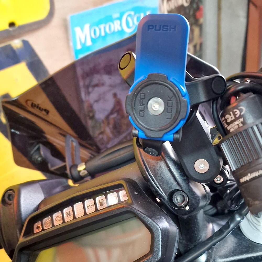 MotoManchester's tweet photo. Our Treasure Hunt competition winner, stopped by our store to collect his mystery prize. He got a Quad Lock phone case, vibration damper and handle bar mount worth over £75, which he said would come in useful when he does the NC500 later this month.
#mymoto #quadlock in store. https://t.co/hiTIB6U9zy