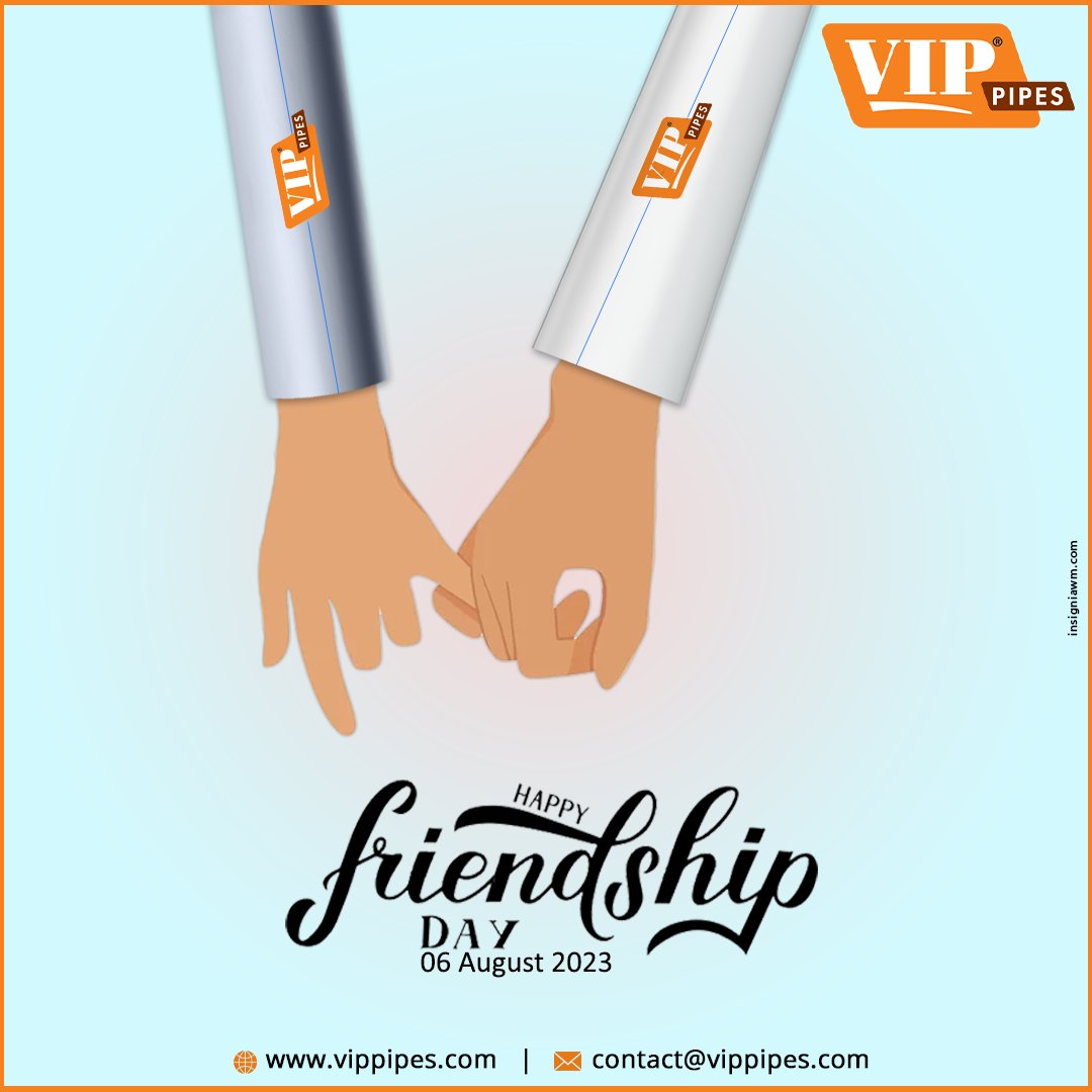 Celebrating True Connections!🌟On this #FriendshipDay, we cherish the amazing bonds we've built with our valued customers partners and supporters. Thank you for being a part of our journey!
#vippipes #pipemanufacturer #friendsforever #friendshipday2023 #friendshipgoals #vipfamily