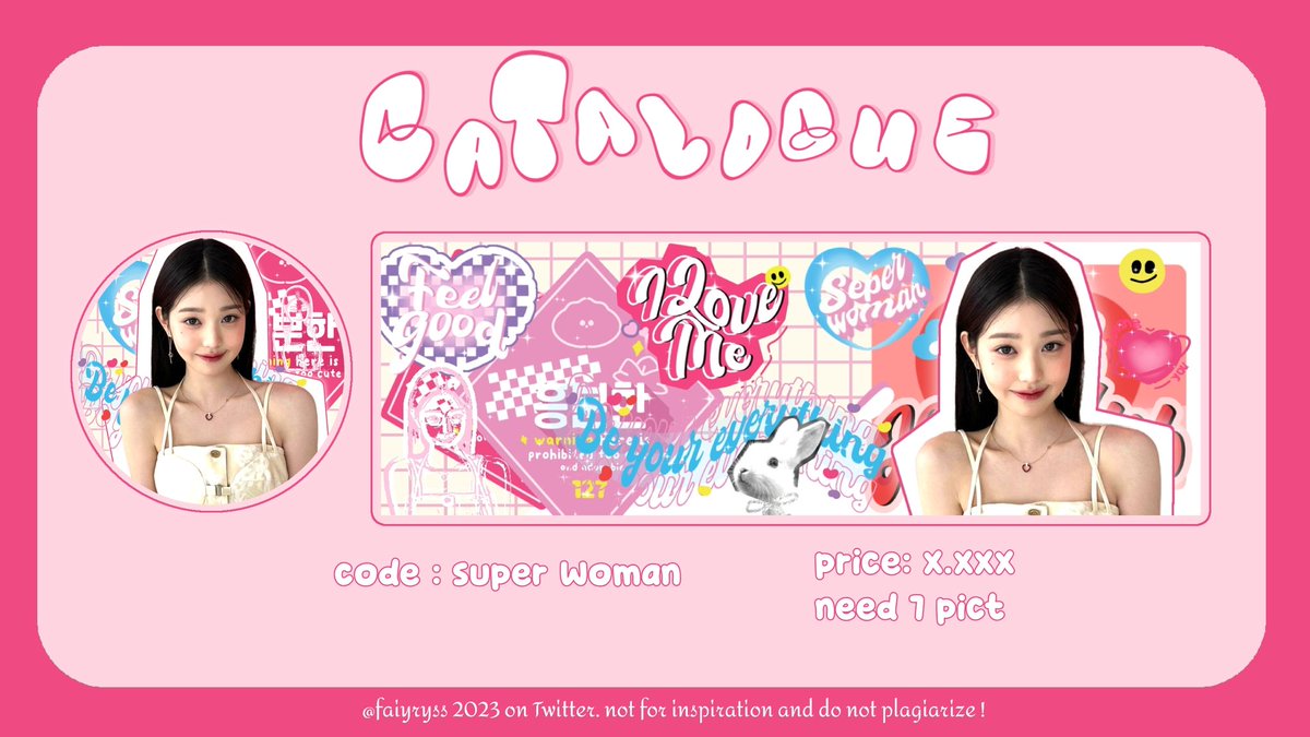 moivselle's tweet photo. Rt will be appreciated 🌷

Haii boleh bantu untuk ospekin layout aku? Barangkali sudah pas atau belum ya? Maybe ada saran price nya? Kalau ada kesamaan dengan ba lain lmk ya 💖
Oh iya aku juga lagi cari kinci boleh drop 1 foto cerah yang ngga kepotong ya tia 🍒🌷
#zonauang https://t.co/0iuPzlYQ5b