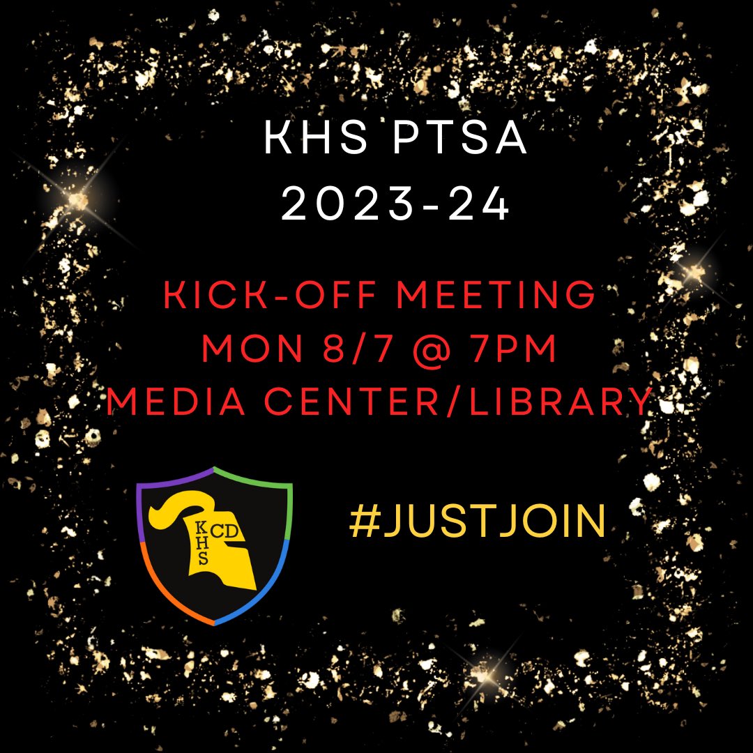 KHSCD_PTSA's tweet photo. We are so excited to kick off the new and would love to have you join us to get updated on upcoming events.
We are still in need of a parent (or staffer) to step up into our President role. If you have any interest, but can’t make the meeting please reach out.
#JustJoin https://t.co/SzsOkbrus0
