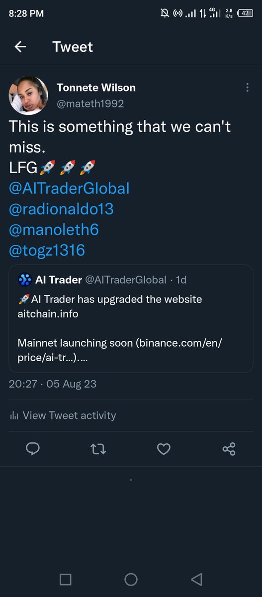 mateth1992's tweet photo. @AITraderGlobal Done
0x94467CA8b927C6cCA5342EFAc20B5B2A98e87483 https://t.co/RXPXKasElF