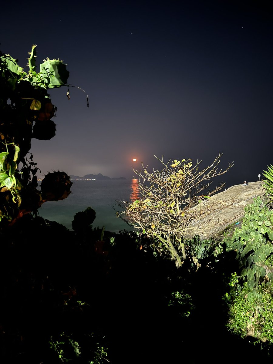 NicacioFred's tweet image. Estaco da natureza. Nascer da lua cheia da água do mar. Muito axé! 🌊🌕  #arpoador #RiodeJaneiro