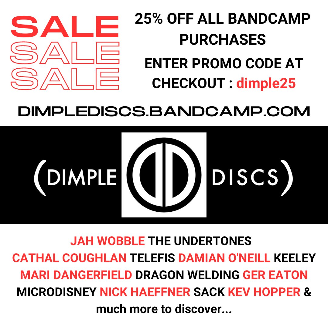 Thanks for all the support on #BandcampFriday! We are giving 25% OFF all purchases until Sunday evening. Go to dimplediscs.bandcamp.com and enter promo code dimple25 at check out. Please support independent labels! @TheUndertones_ @DAMIANONEILL19 @KEELEYsound @Sacktheband @jobyfox