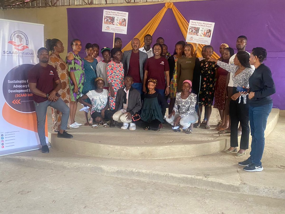 scaadinitiative's tweet photo. Young Traders MicroCredit Scheme (YoTMicS) Project has been set in motion! SCAAD Initiative successfully launched its youth empowerment project on the 3rd of August, 2023. The trained beneficiaries gain knowledge on business. 
#Scaadinitiative #YoTMicS #YouthEmpowerment https://t.co/TUhZPe9qVc