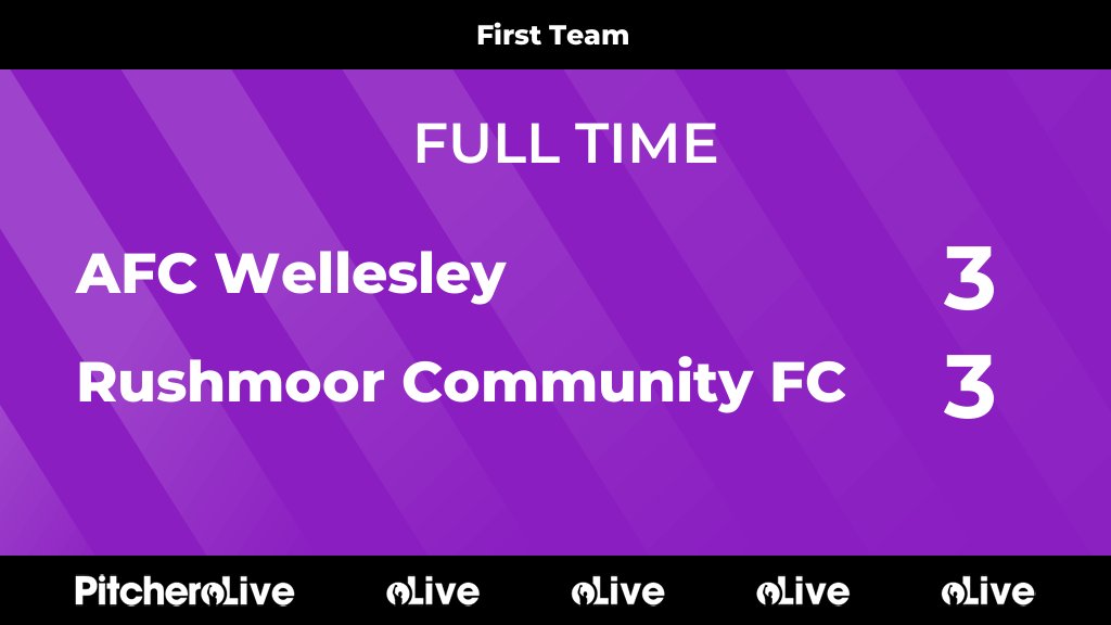AfcWellesley's tweet photo. FULL TIME: AFC Wellesley 3 - 3 Rushmoor Community FC
#AFCRUS #Pitchero
https://t.co/dzCR7ftWGJ https://t.co/oz2tNDL6SG