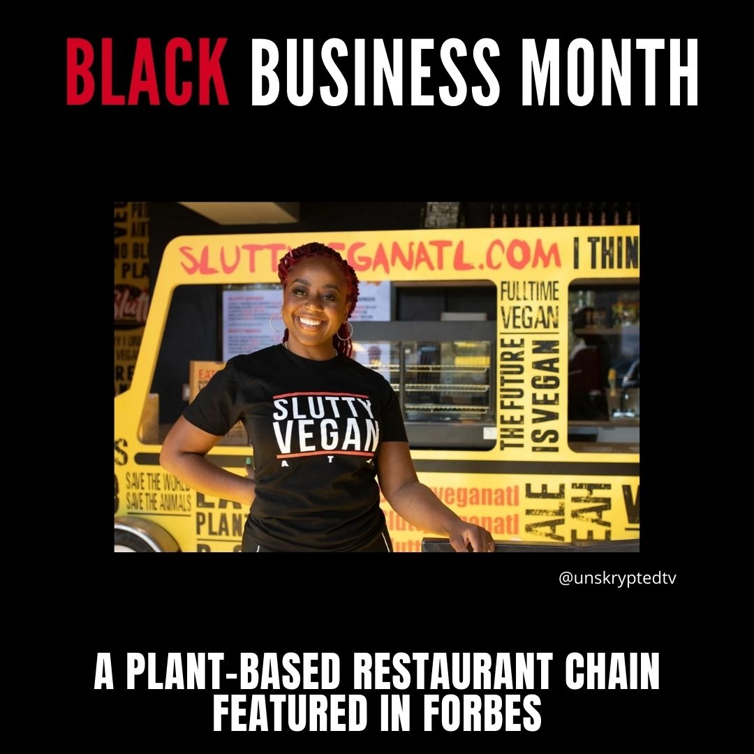🔥 It's BLACK BUSINESS MONTH and we're kicking it off with some serious flavor! 🌱💫 Let's talk about Slutty Vegan - the plant-based business that's revolutionizing the game! 🍔🌿

Owned by the incredible <a href="/pinkycole/">toni cole</a> Slutty Vegan is not just a food joint - it's a MOVEMENT!