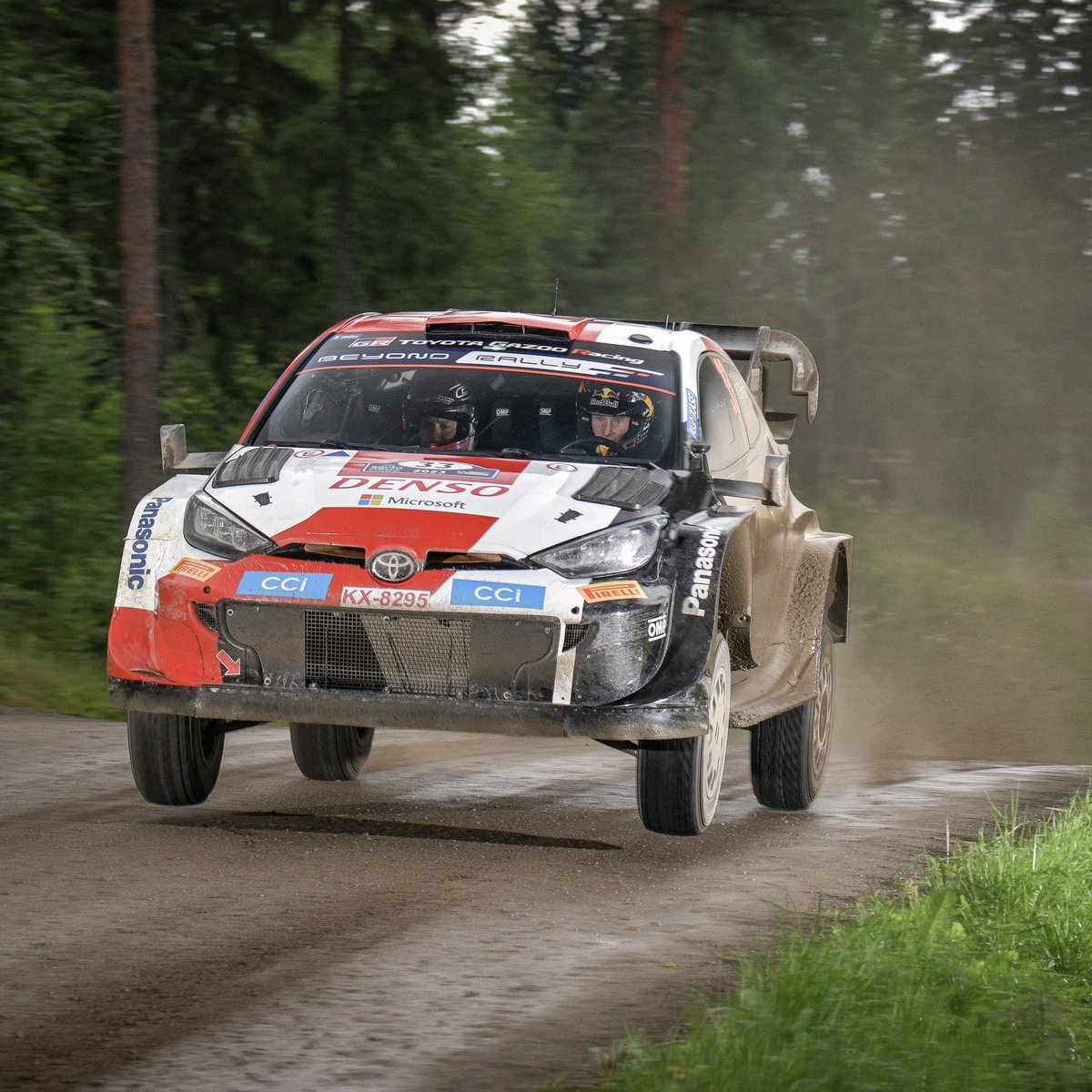 A good morning out there for us. Feeling in the car is good and we enjoyed the stages. Now we will try to do the same in the afternoon. 
#EE33 <a href="/TGR_WRC/">TOYOTA GAZOO Racing WRT</a> #RallyFinland