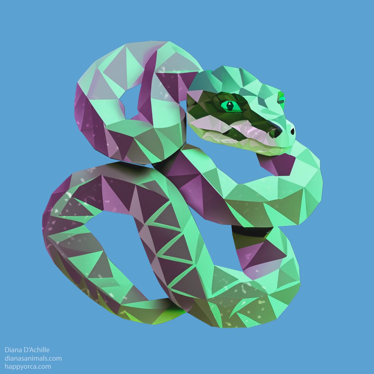 Happy Saturday.🐍 Did you know? Some snakes have iridescent scales that create shimmering🌈 rainbow-like colors when light reflects off them.💡
#digitalart #animalart #illusrtationart #art