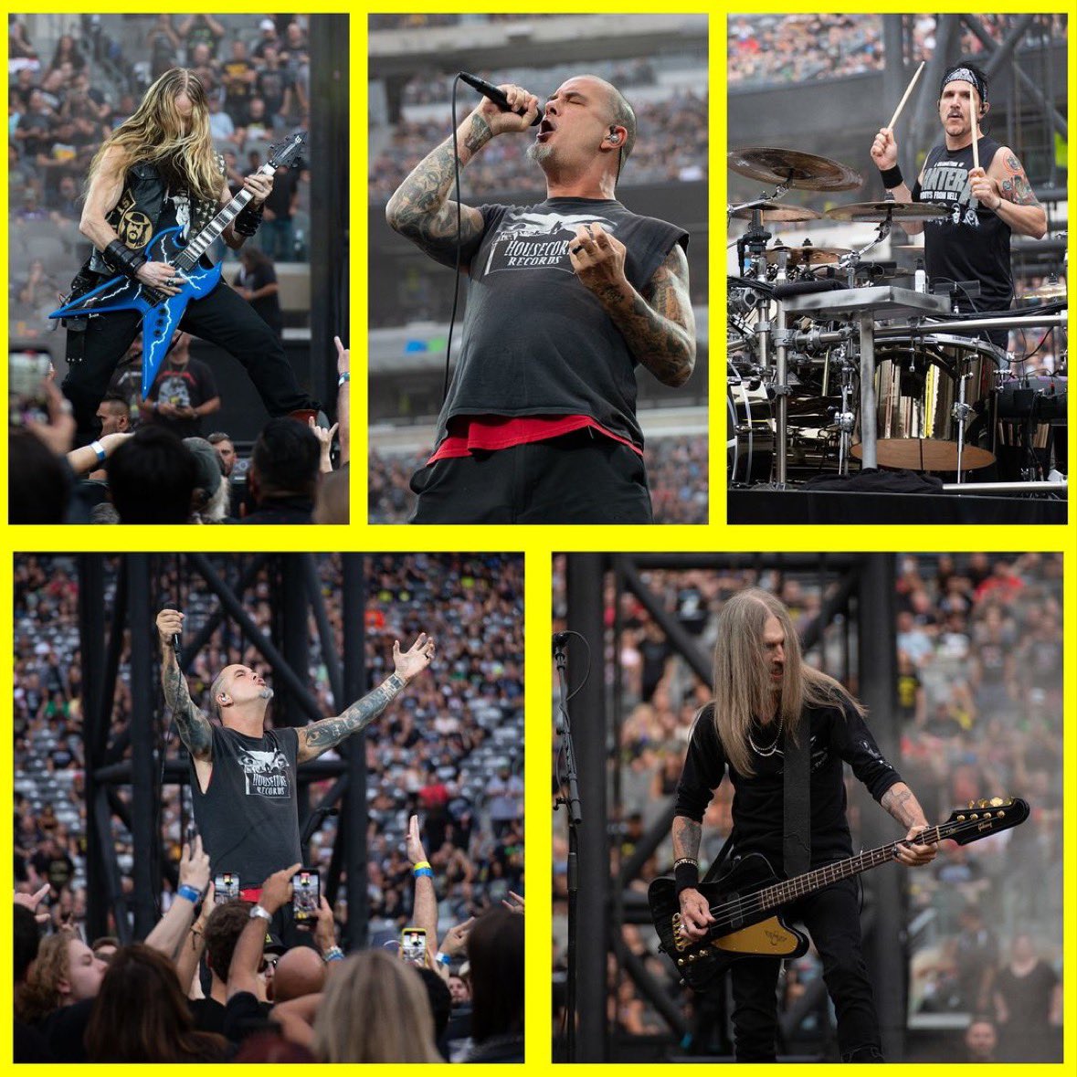 Pantera's tweet photo. Repost from @metallica
•
Let’s have a warm #M72 welcome for the boys in @panteraofficial as they celebrate their legacy &amp; the lives of Dime &amp; Vinnie!

#M72EastRutherford #MetOnTour https://t.co/9AJs9lCWVP