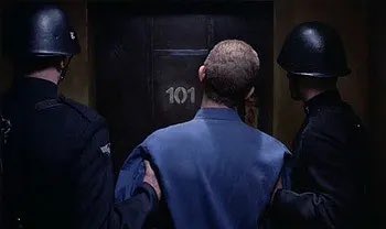CPodcsst's tweet photo. For context: Room 101 is from George Orwell's “1984” a prison chamber used by the Ministry of Love, a last resort to break down those with whom they are “working.” Within a prisoner's worst fears are manifested, the protagonists fear is being trapped unable to get away from rats. https://t.co/0jfk0pfQhV