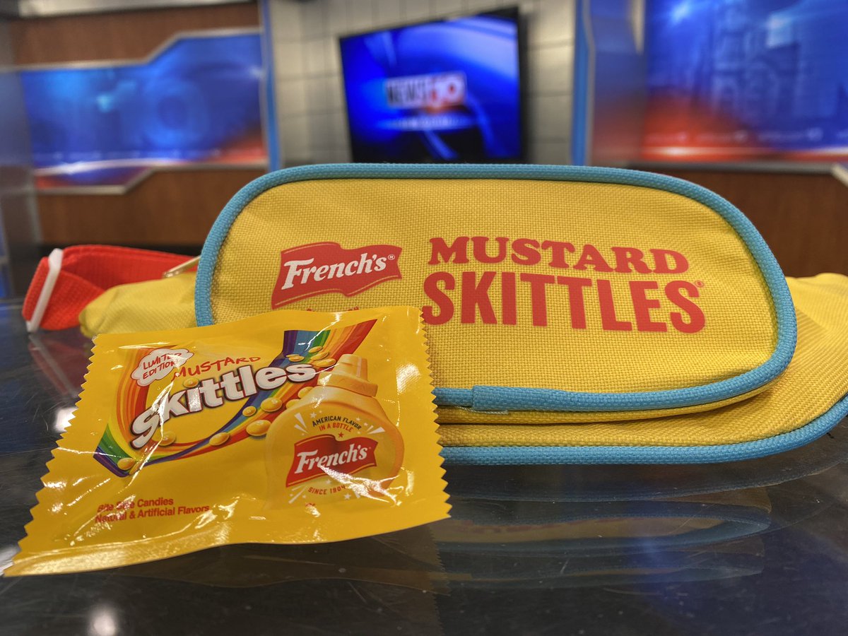 THEY’RE HERE!!

Tune in to News 10 This Morning to see our reaction to mustard SKITTLES! <a href="/WTHITV/">WTHI News10</a> @CaitlinHuntWTHI
