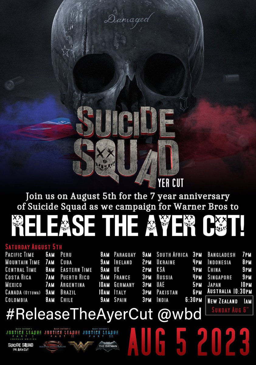 RTAyerCutSS's tweet photo. Go! 
#ReleaseTheAyerCut @wbpictures  for @DavidAyerMovies  - Admin 1 https://t.co/tJ8hkSrsnH