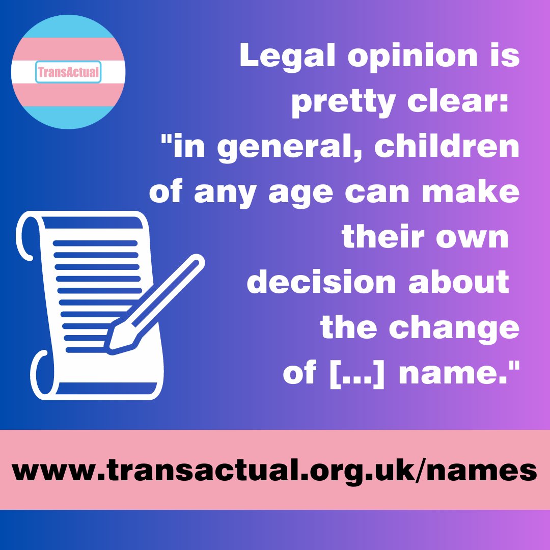 TransActualUK's tweet photo. Leaked snippets from the trans schools guidance suggests it's not just the Equality Act the government does not understand. They do not understand the most basic bits of the law about names.

Visit our website for more info: https://t.co/RUlALTPE5u

#Deedpoll #TransRights https://t.co/QbZfgOGgZe