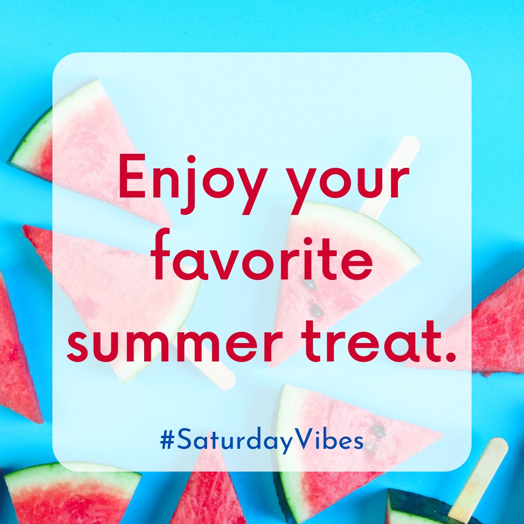 GetHiredSTJSI's tweet photo. What's your favorite summer treat? Ice cream? Watermelon? Italian ices? Something else?

#saturdayvibes https://t.co/Y5DcKIFPlc