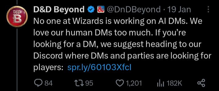 Nice to know that they'll say no to AI in one place and yes in another 🙃