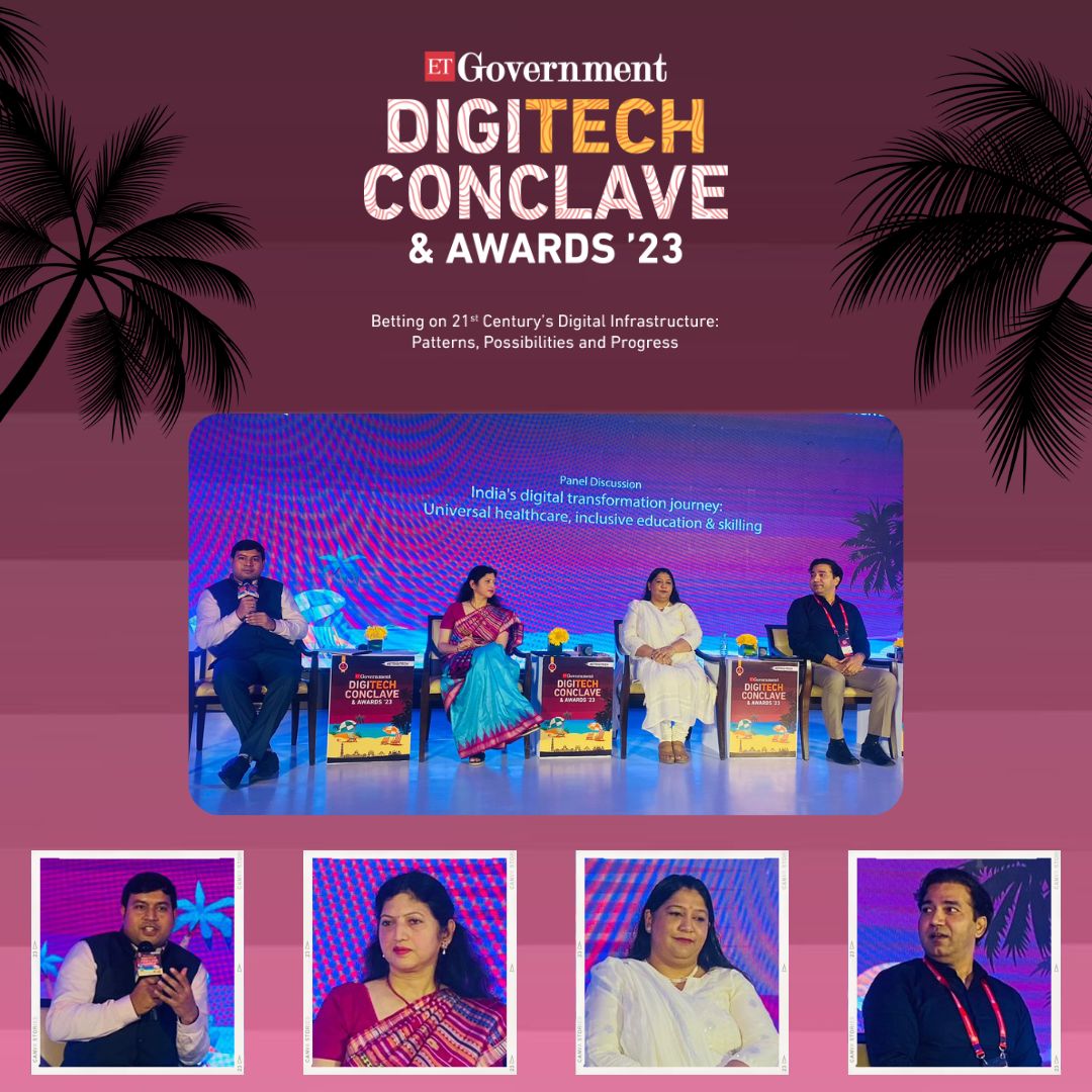ET_Government's tweet photo. Embarking on the Digital Odyssey: Tracing India's Transformational Journey - Universal Healthcare, Inclusive Education, and Skill Development - Insights Shared in our Engaging Panel Discussion
Link: https://t.co/gfp75blmGP
#ETDIGITECH #GovTechSummit #DigitalTransformation https://t.co/wWN9MuvYdF