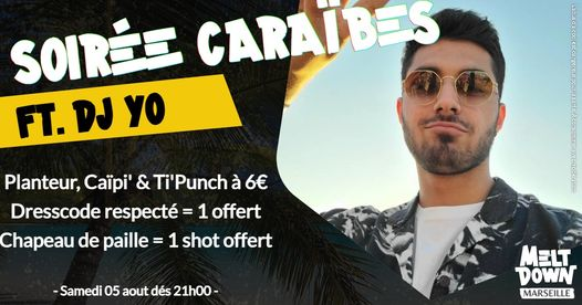 MeltdownMars's tweet photo. Ce soir DJ Yo revient avec un mix spécial Caraïbes ! Et si t'es dans le thèmes, t'auras un premier verre offert !!!

En plus de ça on vous à préparé un stock de Punch Planteur maison, et une promo sur les Ti'Punch et Caïpi' à 6€ toute la soirée ! https://t.co/HDLIOmvAoV