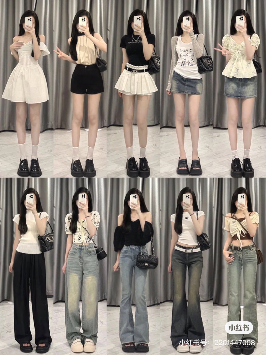 hongmeinu_china's tweet photo. 2023年夏☀️
ワンホン夏服❤︎全40コーデ👗💕

黒🖤白🤍ピンク🩷ベージュ👡デニム🩵
を中心に組んだコーデ！

どれと合わせても時短で失敗しずらい色合い🍧

ぜひ参考にしてみてね🌙 https://t.co/I9qETYL8Y0