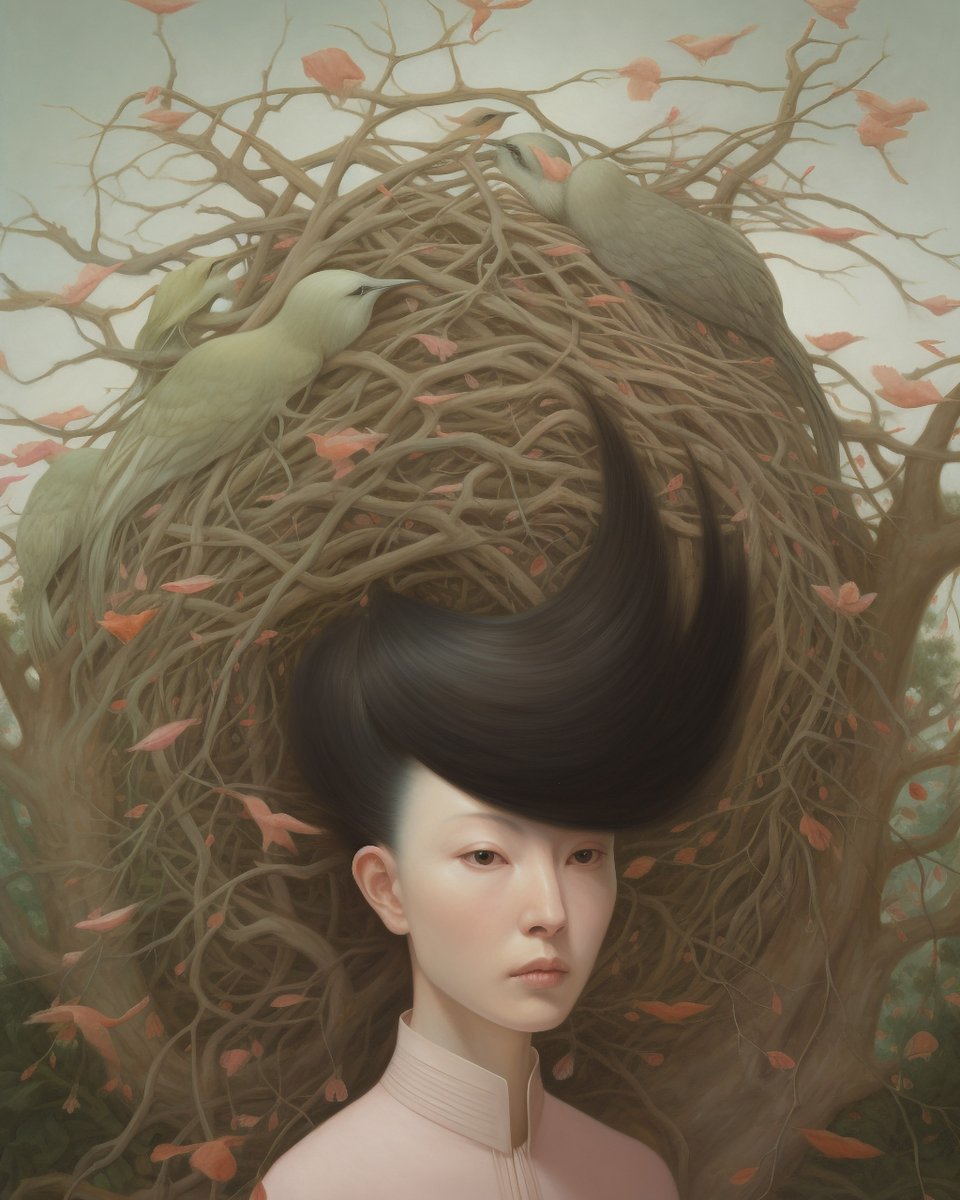 ohlala__studio's tweet photo. Bird's friend
#GenerativeAI #Generative #AI #woman  #surreal  #bird  #birds https://t.co/bRCroJ7I06