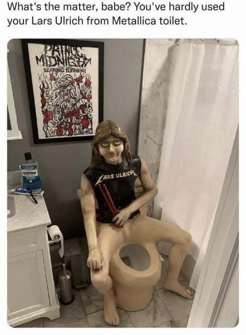 i feel like Lars is the kinda guy to get a toilet made in his image. https://t.co/CYqPHwIJ8f<a href="/tag/punk"class="tags"><span>#punk</span></a><a href="/tag/trans"class="tags"><span>#trans</span></a><a href="/tag/nonbinary"class="tags"><span>#nonbinary</span></a><a href="/tag/enby"class="tags"><span>#enby</span></a>