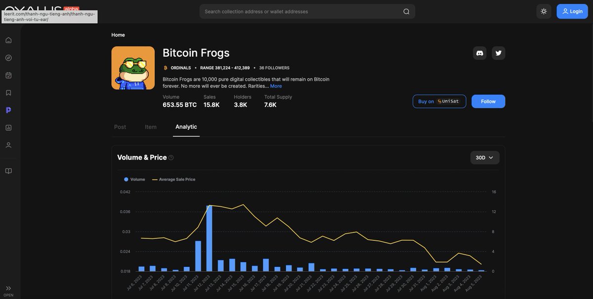 Oxalus (@oxalus_io) on Twitter photo Oxalus is integrated with <a href="/unisat_wallet/">UniSat - wallet, explorer & extension for bitcoin.</a> that allows our users to buy NFTs from their desired collections directly on UniSat's marketplace: unisat.io/market.
Your purchase is now faster and easier than ever with our collaboration for both analytics and marketplace Oxalus is integrated with <a href="/unisat_wallet/">UniSat - wallet, explorer & extension for bitcoin.</a> that allows our users to buy NFTs from their desired collections directly on UniSat's marketplace: unisat.io/market.
Your purchase is now faster and easier than ever with our collaboration for both analytics and marketplace