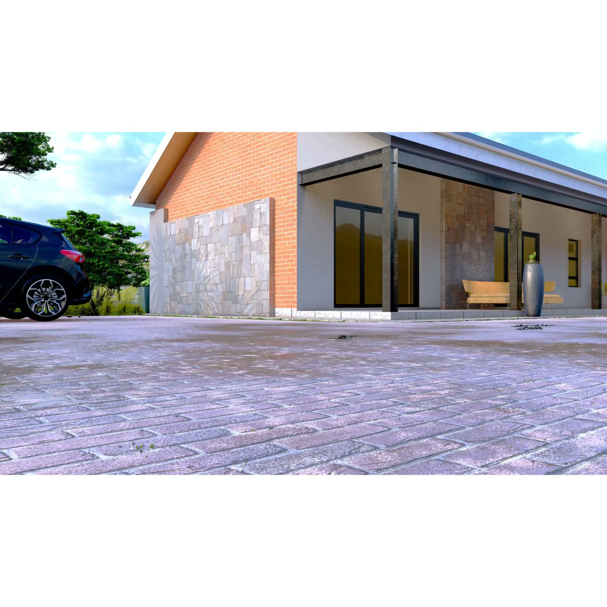 phlgood1's tweet photo. Rectangular floor layout plan, gabled roof. Simplicity made it here. #homedesign #construction #stonework #steel #facebrick #glass #naturalstone #zimbabwe #southafrica #botswana #zambia https://t.co/xaRFUQe4Xd