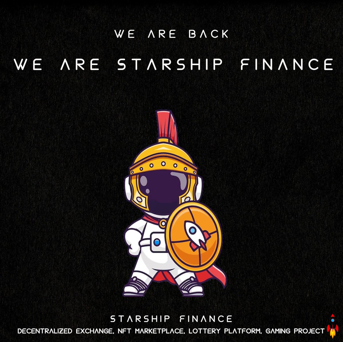 We Are Back
We Are Starship Finance
Let's follow our new account ✅

Join Discord :: discord.gg/NNQTHMcRnQ

Website :: starshipfinance.io

#starshipfinance #cryptolottery_s #cryptocrashbet_s #zkSyncEra #Airdrop