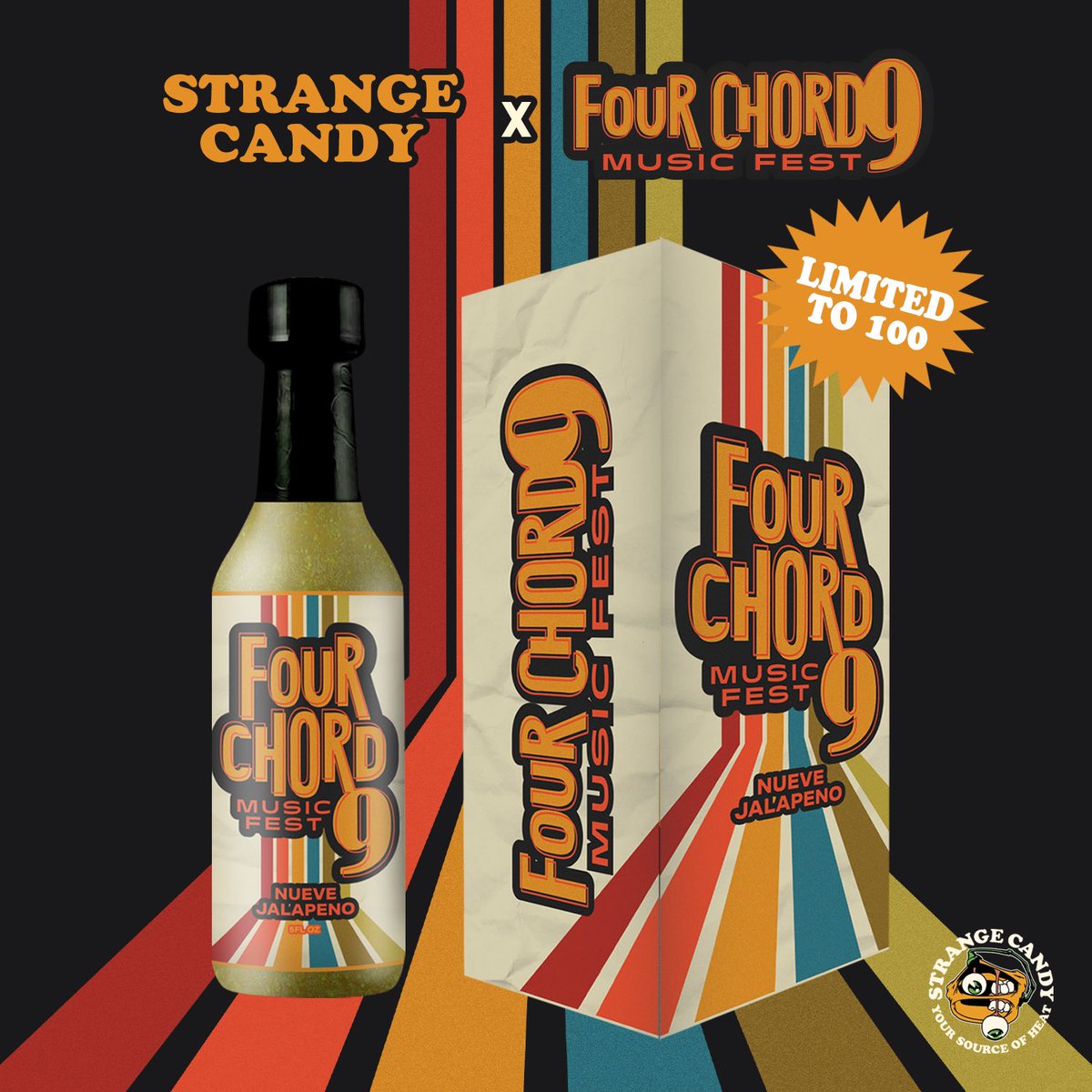 4chordmusicfest's tweet photo. 🌶️ So excited to have our favorite hot sauce company in the world back at the fest with Nueve Jalapeño.⁣
⁣
This is honestly one of the best hot sauces we’ve tasted. Available ONLY at the fest and in this insanely cool commemorative boxes. https://t.co/FC3nLNqWZ0