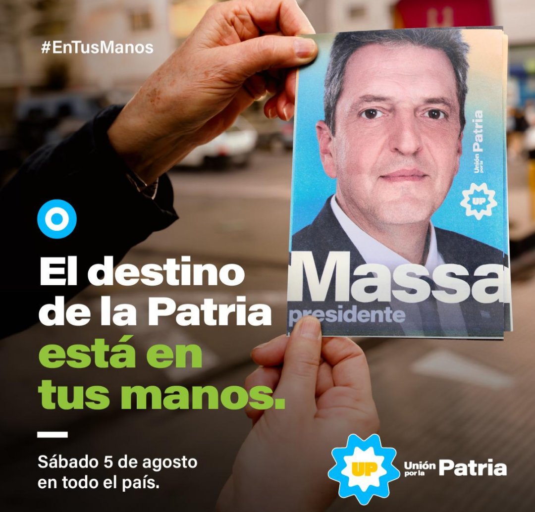 Este 13 de Agosto, la Patria está #EnTusManos