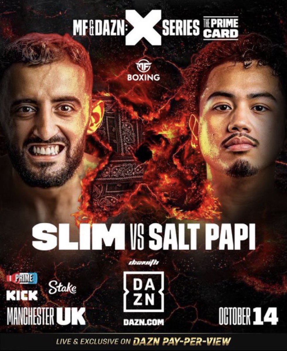 ‼️ Mams Taylor and the Misfits Small Council announce Slim has until August 7th to accept the Salt Papi fight on the Prime Card for the Middleweight Title. ⏰ 

#MisfitsBoxing #KSIFury