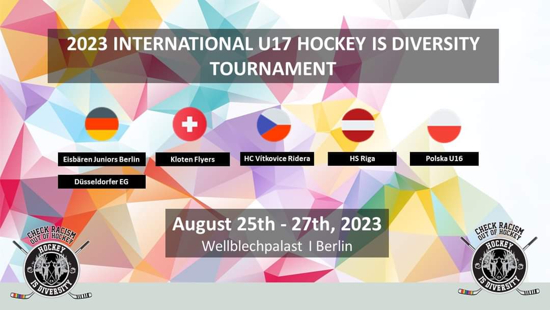 🏒 Exciting news! Get ready for the INTERNATIONAL U17 HOCKEY IS DIVERSITY tournament coming to Berlin from Aug 25-27, join us as six teams from five countries unite for a spectacular showcase of skill, teamwork, and unity! Don't miss out on this epic event!
#hockeyisdiversity