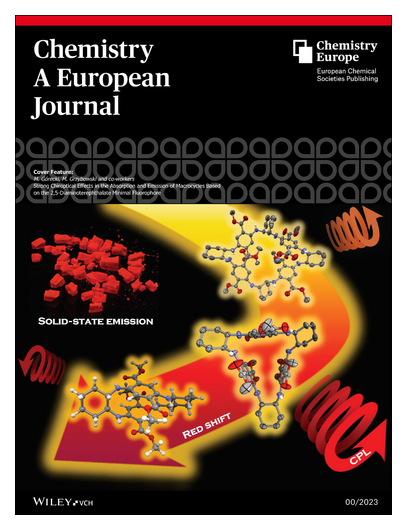 #OnTheCover Strong Chiroptical Effects in the Absorption and Emission of Macrocycles Based on the 2,5-Diaminoterephthalate Minimal Fluorophore (Marek Grzybowski and co-workers) onlinelibrary.wiley.com/doi/10.1002/ch… <a href="/LorenzoDiBari6/">Lorenzo Di Bari</a> <a href="/MarekGrb/">Marek Grzybowski</a> <a href="/IOC_PAS/">Institute of Organic Chemistry, PAS</a> <a href="/ChemUniPi/">DCCI UniPisa</a> onlinelibrary.wiley.com/doi/10.1002/ch…