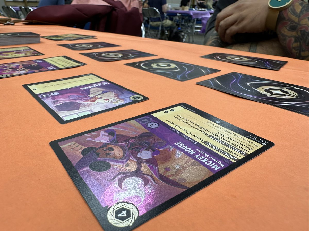 getlouder's tweet photo. 28+ year Magic player here, and I really like this game. The rumors of “Pokémon Killer” may be true (I’m biased, and don’t like the Pokémon TCG though). NOTE: I played someone else’s stuff, I don’t own any of this. #Lorcana #GenCon2023 https://t.co/OxpV0Aq4d1