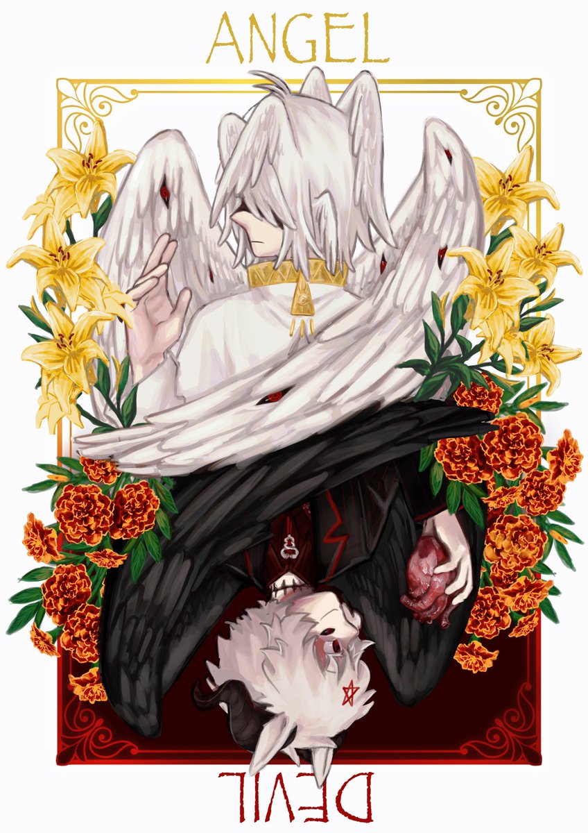 「#絹子さんは創作を欲している  天使と悪魔」|絹子のイラスト