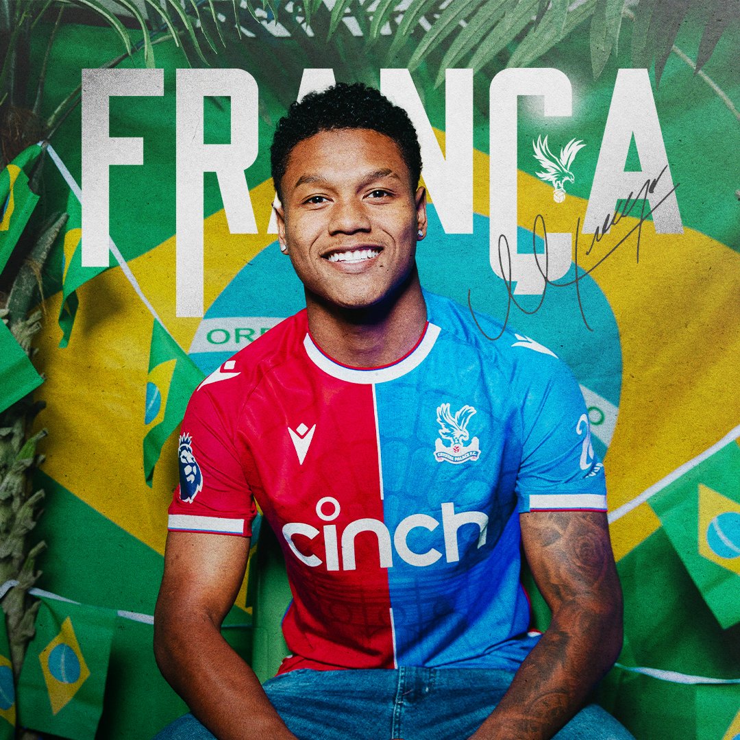 CPFC's tweet photo. He’s here.

Welcome to Palace, Matheus França 🇧🇷