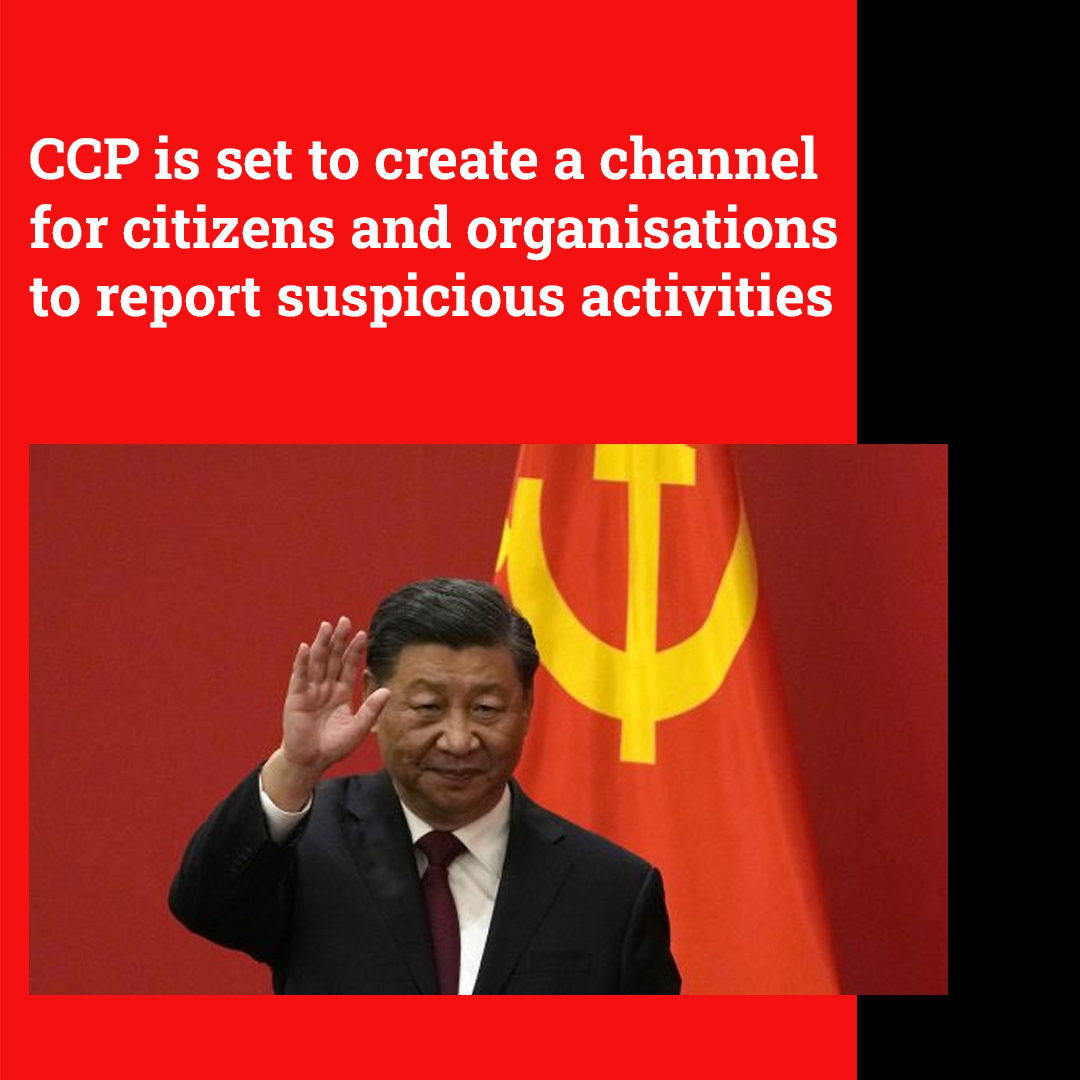 @akreye   
@videojournalist
#GlobalThreatCCP is set to create a channel for citizens and organisations to report suspicious activities that could harm state security. #ChineseEspionage