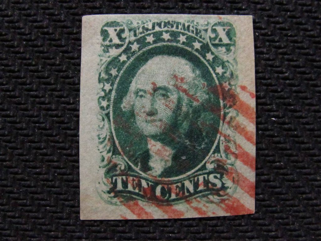 NobleSpiritLLC's tweet photo. Ever wondered what you should be using to detect flaws? Soon we'll be uploading a short video comparing and contrasting flaw detection on this stamp, using Clarity Watermark Fluid and Lighter Fluid. Can you guess what the flaw is before this stamp is dipped? https://t.co/rclbnxFsSg