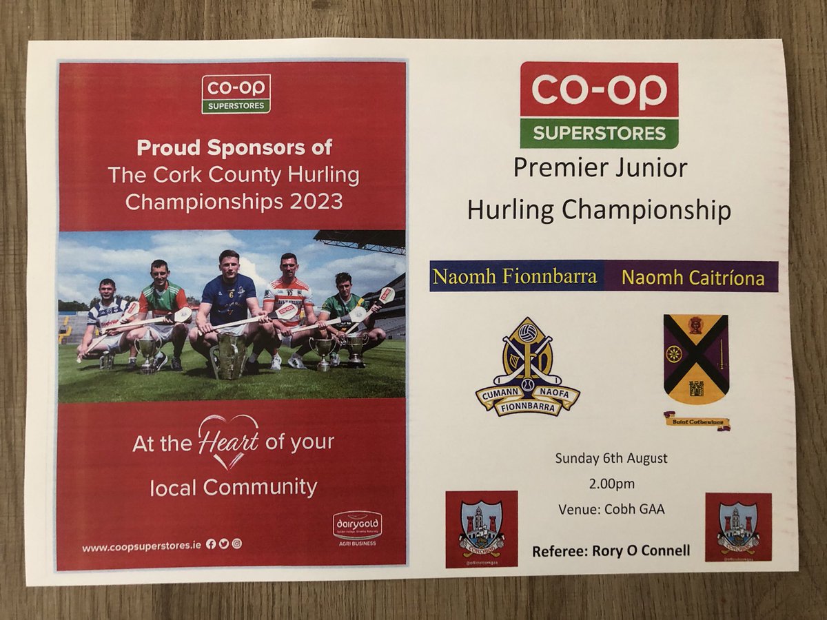 OfficialCobhGAA's tweet photo. Match programmes ready for this weekend! 

Saturday, Ballincollig vs Dungourney

Sunday, St Finbarr’s vs St Catherine’s 

📍 Páirc Uí Chonaill, Cobh

@OfficialCorkGAA @CoOpSuperstores https://t.co/yMwocrje28