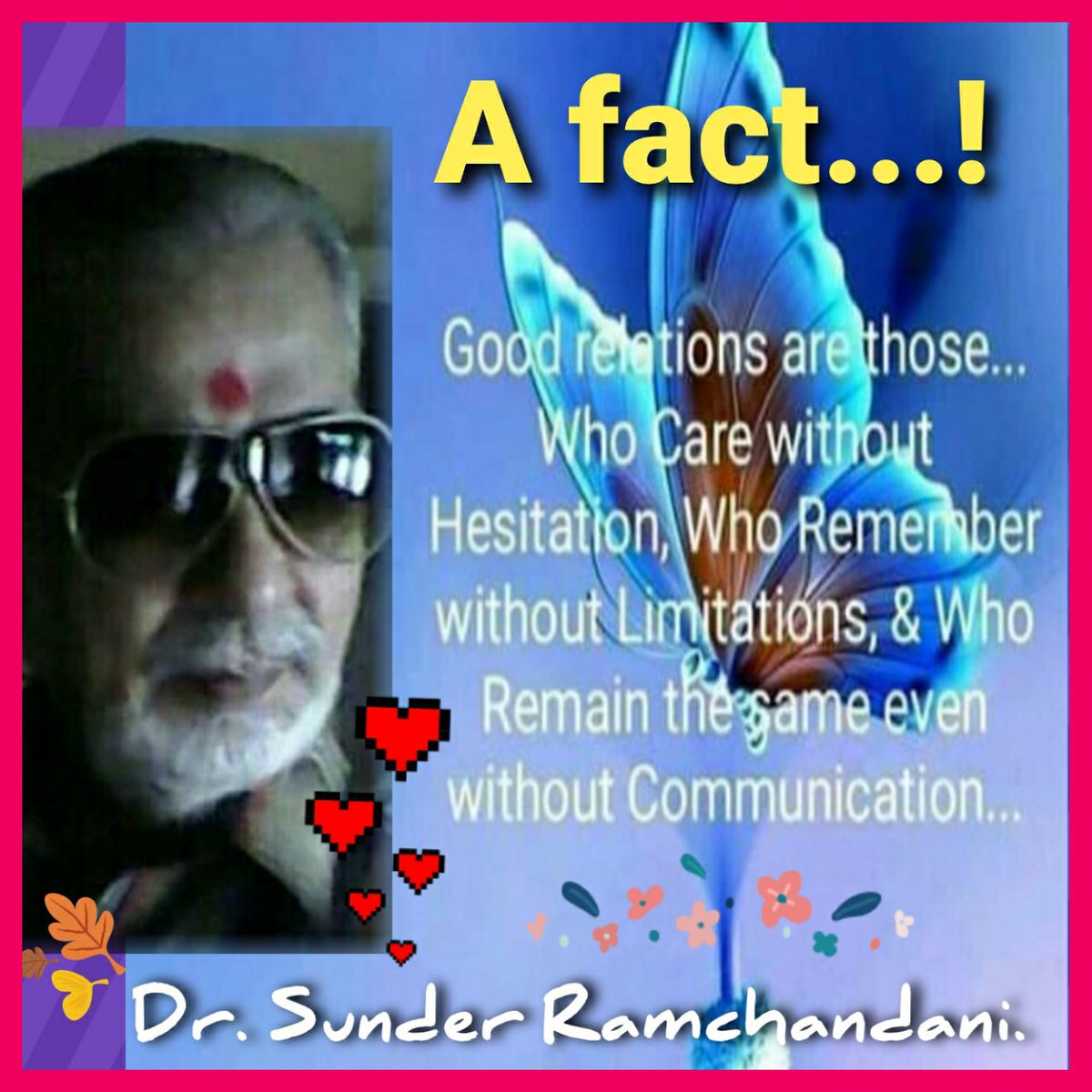 DrSunder1's tweet photo. #MotivationalQuotes
#SATURDAYTWEET
#SaturdayMorning
#SaturdayMotivation
#Saturday
#SaturdayVibes
#SaturdayMood
#SaturdayThought
#TodaysTweet
#Thoughtoftheday
#Quotes
#Quoteoftheday
#SUNDERstatus
#SUNDERtwt
#SUNDERsandesh
#SUNDERsuvichar
A fac...!
- Dr. Sunder Ramchandani. https://t.co/s0f9bI0WPq