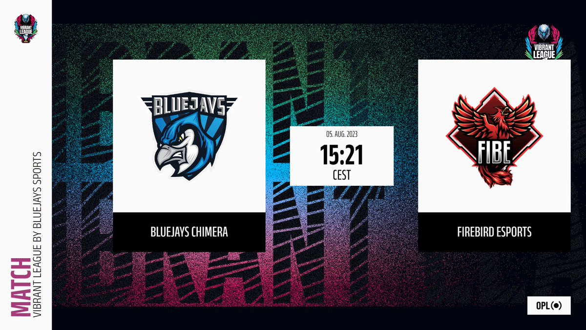 Th3Rxckstar's tweet photo. We will play against @BLUEJAYS_Sports in VIBRANT League by BLUEJAYS Sports - Qualifer, by @VIBRANT_League  with our team @FiBEhun on 05. Aug. 2023 at MOST!

▶️ https://t.co/FmCCZ23uIp 

#VIBRANT_League #OPLInstantGraphics https://t.co/hzL44sllYu