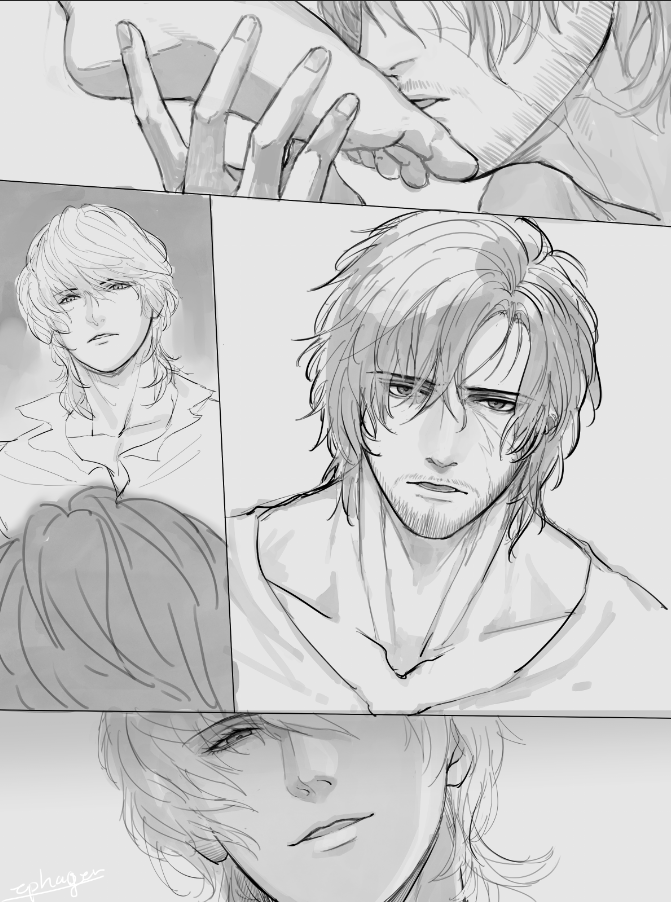 ありかさんの小説「茨に幸福を」の特にお気に入りのシーンの流れを描きました(個人のイメージです
兄弟の仕草や会話の描写がめちゃくちゃ好きです…
ぜひ藍の庭シリーズ最初からをおすすめします!!!!!